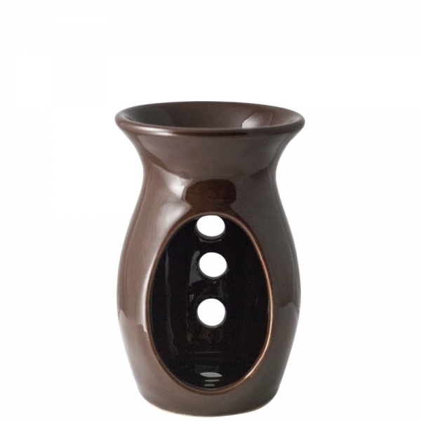 Brązowy kominek ceramiczny