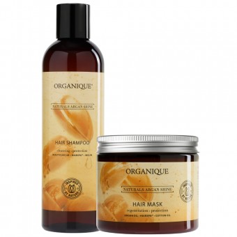 Zestaw do włosów suchych szampon + maska Naturals Argan Shine
