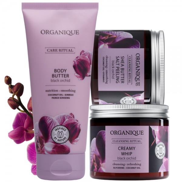 Zestaw Black Orchid - Pianka do mycia, Peeling i Masło do ciała