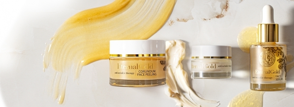 Złoto koloidalne – poznaj wyjątkowy składnik kosmetyków linii Eternal Gold.